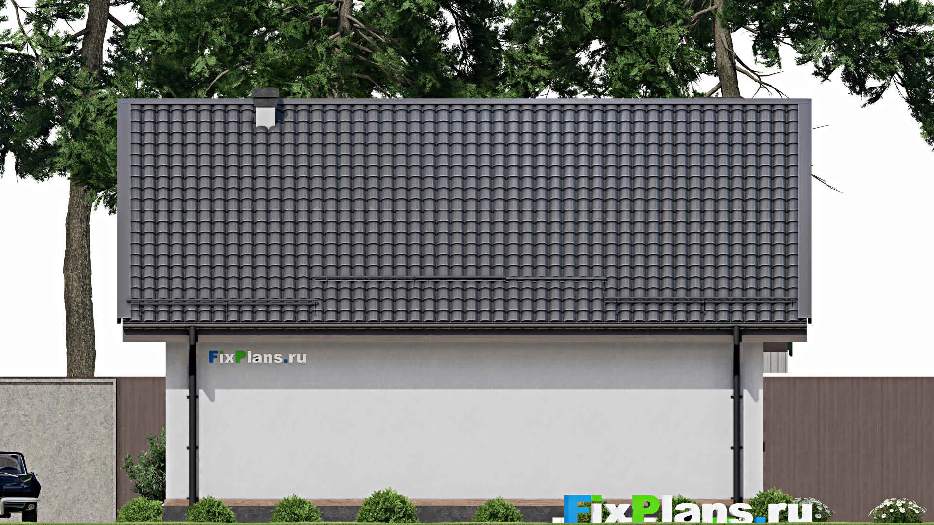 F-2987 - Проект одноэтажного дома 10 на 11, площадью 90 м² с террасой и 2 спальнями