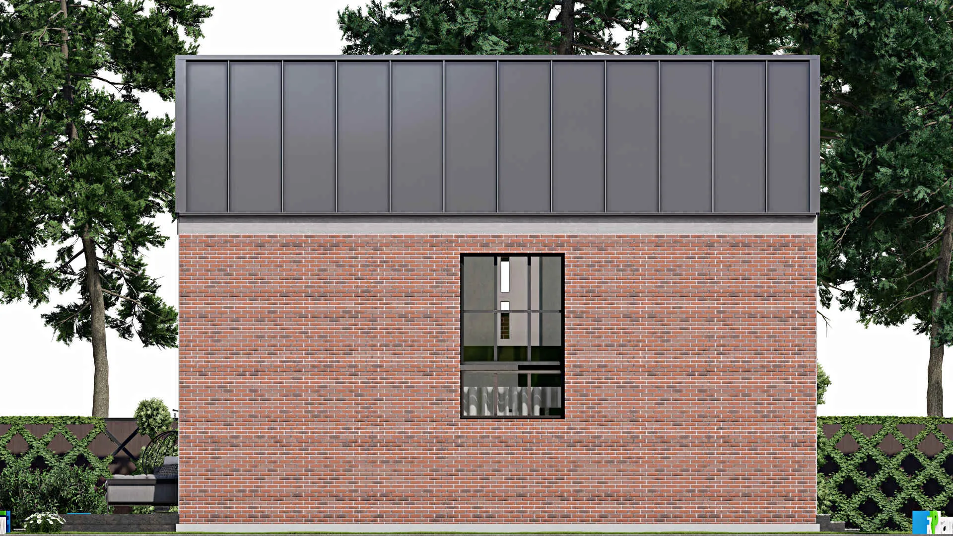 F-6020 - Проект дома с мансардой 13 на 16, площадью 220 м² с террасой, балконом и 4 спальнями