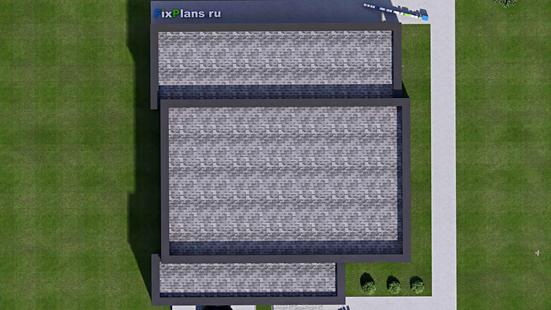 F-16523 - План одноэтажного дома 16 на 17, площадью 210 м² с 4 спальнями