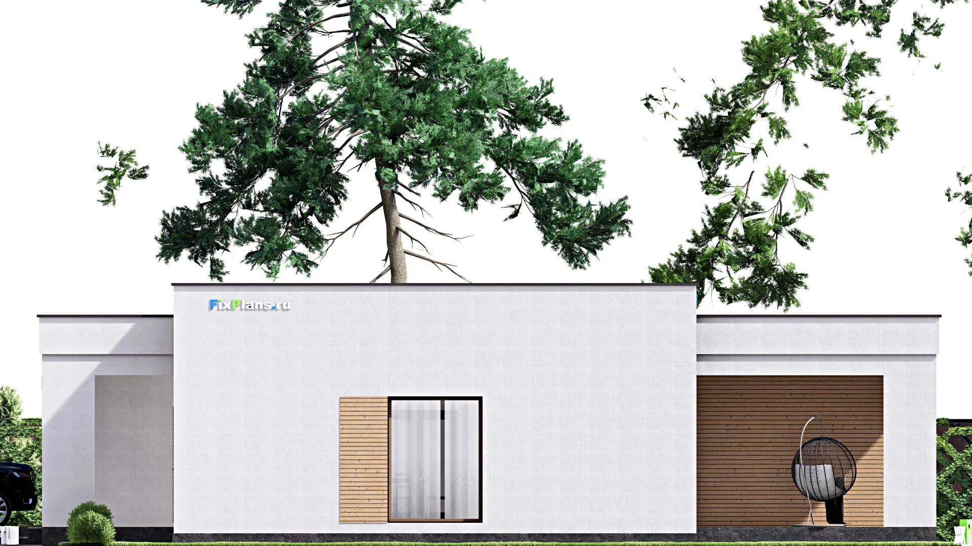 F-16523 - План одноэтажного дома 16 на 17, площадью 210 м² с 4 спальнями