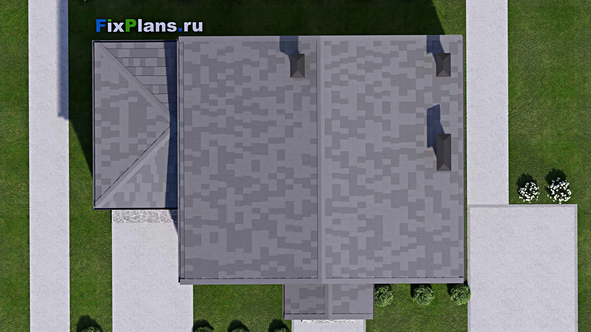 F-10043 - Проект дома с мансардой 10 на 14, площадью 140 м² с террасой и 4 спальнями