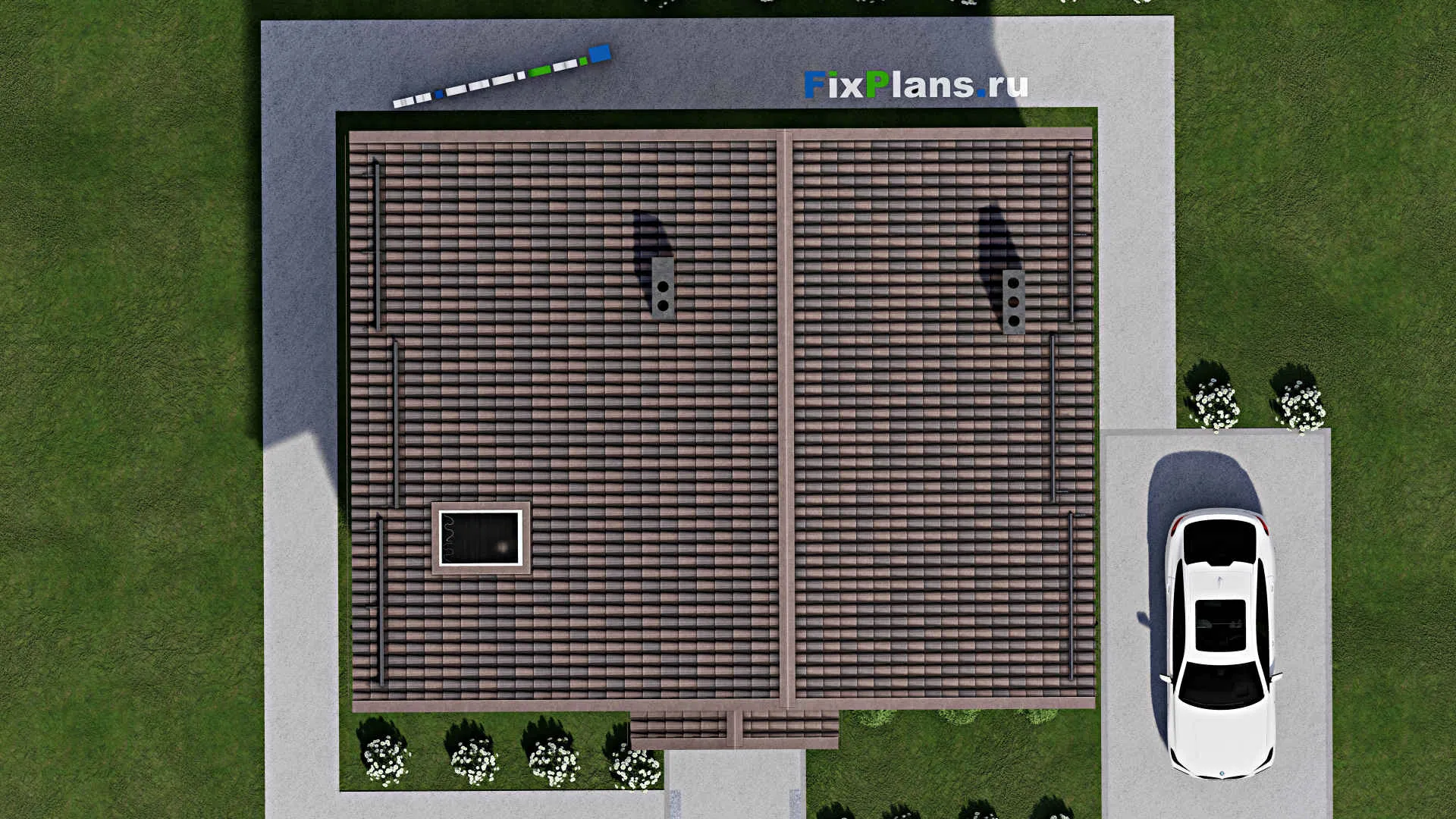 F-5426 - Проект дома с мансардой 9 на 12, площадью 130 м² с 2 спальнями