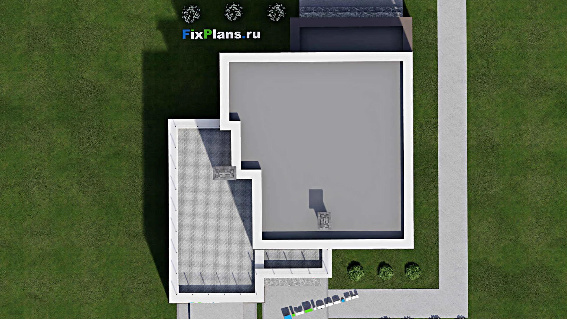 F-10304 - Планы двухэтажного дома 13 на 15, площадью 220 м² с 3 спальнями