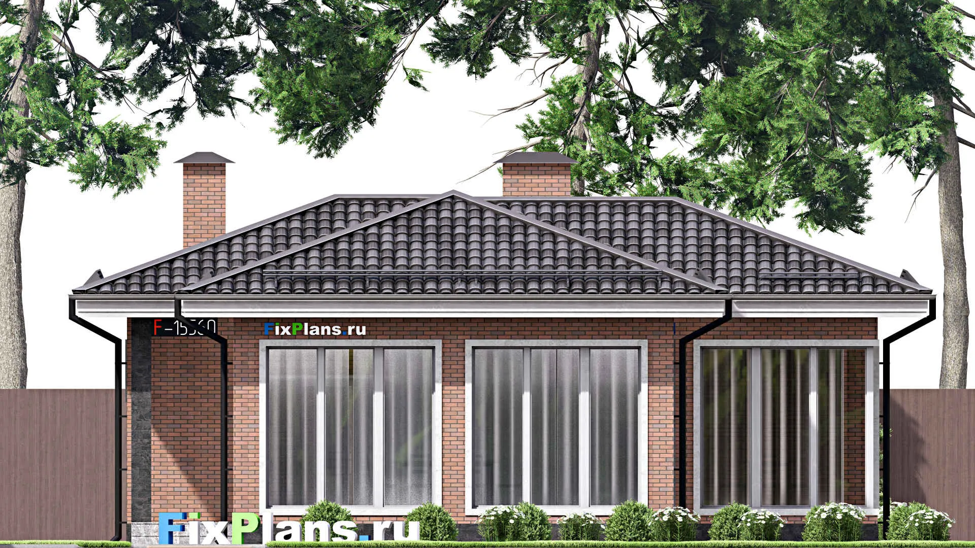 F-15560 - Проект бани 12 на 14, площадью 90 м² с комнатой отдыха, терассой и санузлом