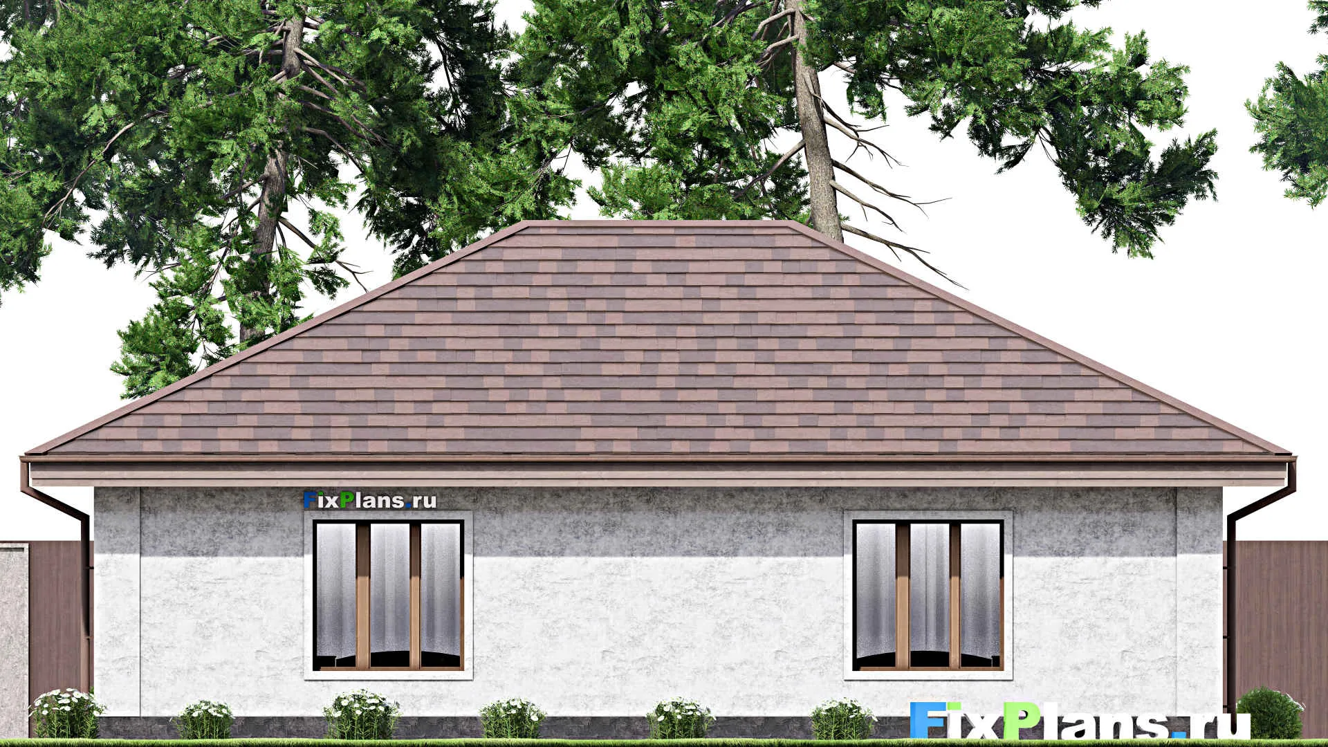 F-14363 - Проект одноэтажного дома 12 на 13, площадью 110 м² с 3 спальнями