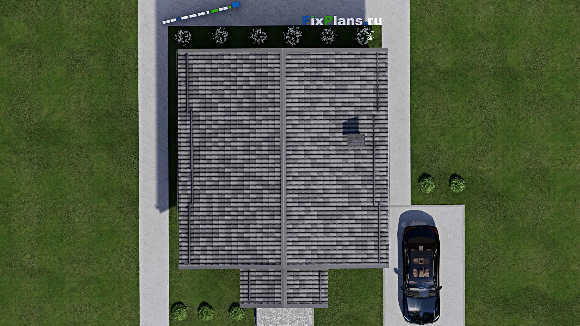 F-10403 - План одноэтажного дома 10 на 14, площадью 80 м² с 3 спальнями