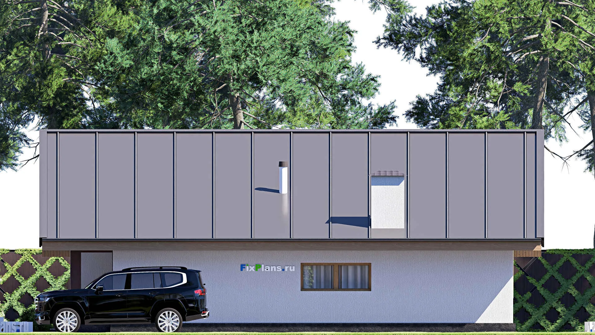 F-19943 - План одноэтажного дома 13 на 16, площадью 170 м² с террасой и 3 спальнями