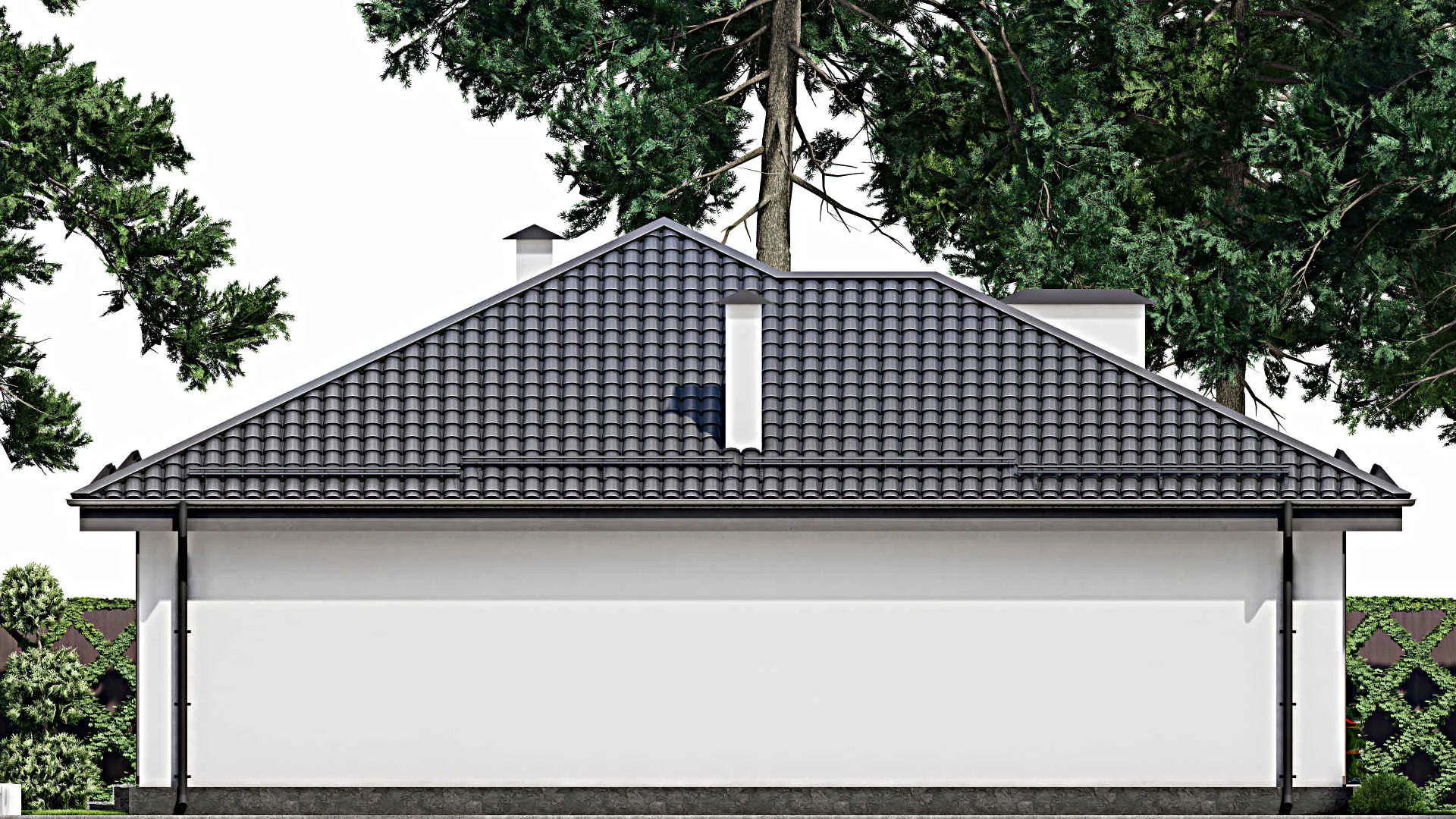 F-12257 - Проект одноэтажного дома 14 на 14, площадью 150 м² с 3 спальнями