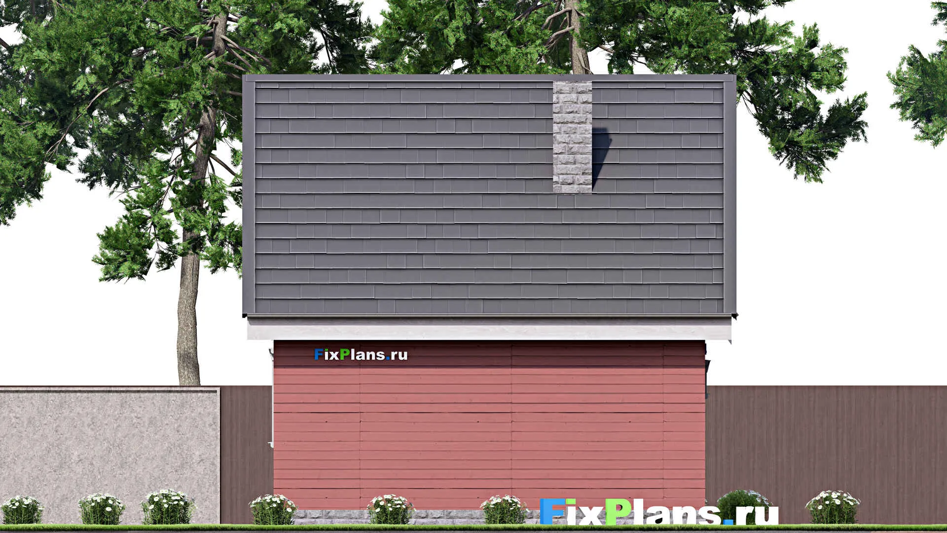 F-15668 - Проект бани 8 на 9, площадью 90 м² с комнатой отдыха, мансардой, санузлом и спальней