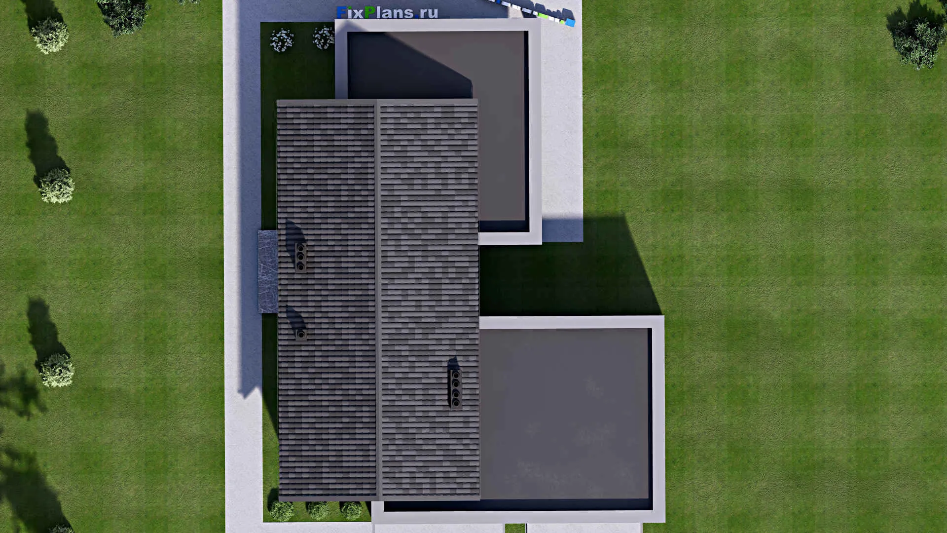 F-16352 - Проект дома с мансардой 17 на 20, площадью 260 м² с 4 спальнями